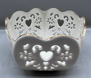 Lenox Eternal Hearts Collection Reticulated Bowl