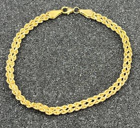 10K Gold Double-strand Rope Style Bracelet - 1.3 Grams Total