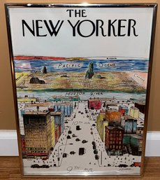 The New Yorker Magazine Inc 1976 Saul Steinberg Framed Print - The New Yorker