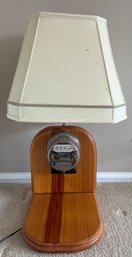 Westinghouse Electric Meter Wooden Base Table Lamp
