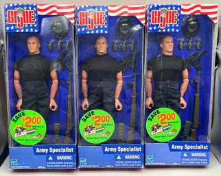 Hasbro 2002 - G.I. Joe Army Specialist Fully Poseable Action Figure - 3 Total -  NEW In Box