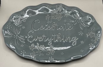 Temp-tations 'celebrate Everything' Ceramic Serving Platter