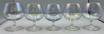 Iridescent Snifter Glass Set - 5 Total