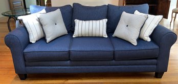 Fusion Furniture Cushioned Sofa With Throw Pillows