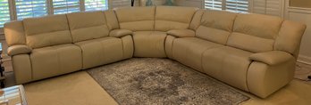 Leather Over-sized 3-Piece Sectional Sofa