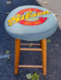 Gibson Upholstered Wooden Swivel Bar Stool