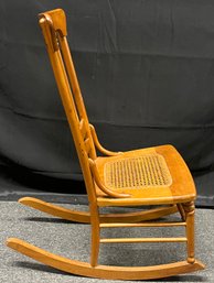 Wooden Cane Rocking Chair