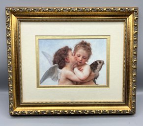 Decorative Cherub Print Framed