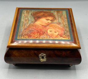 Reuge Wooden Inlay Music Box - Made In Italy