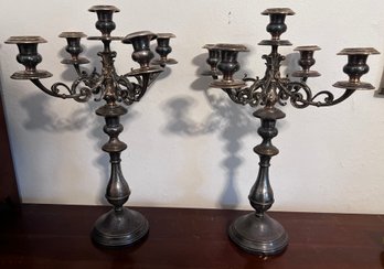 WMF EP Silver Candelabras- 2 Piece Lot