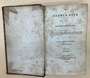 THE SKETCH BOOK GEOFFREY CRAYON, GENT. FIFTH AMERICAN EDITION. IN TWO VOLUMES. VOL: II. 1826