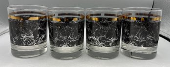 Mid Century Whiskey Rock Glassware Set - 8 Total