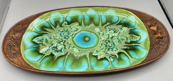 Treasure Craft Pottery Abstract Floral Pattern Platter