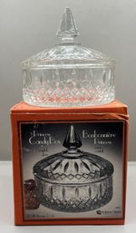 Indiana Glass Co. Crystal Princess Lidded Candy Bowl - Box Included