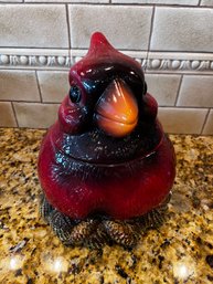 Big Sky Carvers 'fat Cardinal' Cookie Jar By Phyllis Driscoll
