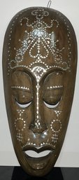 Lombok Mask With Mother Of Pearl Inlay  - Made In Aruba