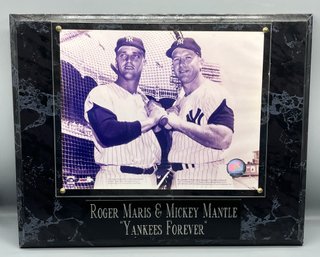 Roger Maris And Mickey Mantle Yankees Forever Wall Plaque