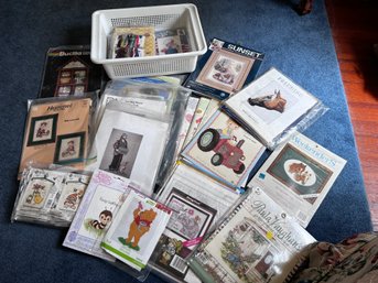 Crewel Embroidery And Counted Cross Stitch Kits (lot #2)