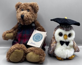 Boyds Bears And Friends Teddy Bear And TY Graduation Owl- Lot Of 2