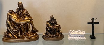 Pieta Eternal Reflections Figurines And Other Religious Trinkets- 4 Piece Lot