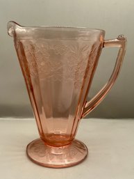 Depression Glass Pitcher - Pink Glass