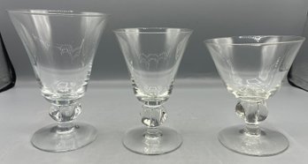 Swedish Crystal Glassware Set - 17 Pieces Total