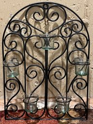 Wrought Iron Candle Holder Wall Decor