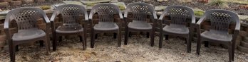 Adams Plastic Outdoor Chairs - 6 Total