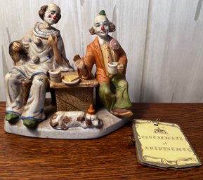 1985 Royal Crown Arnart Imports Inc. Bisque Porcelain Clown Figurine