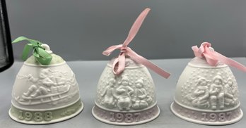 Lladro Porcelain Bells - 3 Total