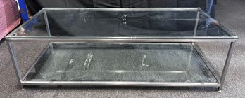 Two Panel Glass Coffee Table