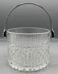 Teleflora Glass Ice Bucket With Handle - Made In France