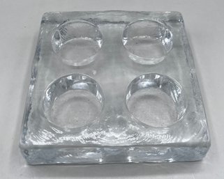 Mcm Style Thick Glass Tea Light Candle Holder Square