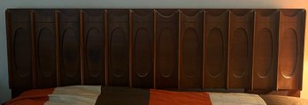 Mid Century Modern Solid Wood King Size Headboard