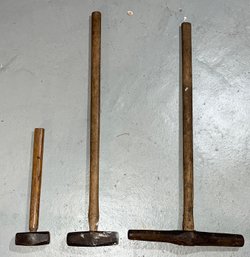 Wooden Handle Sledgehammers - 3 Total