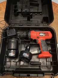 Black & Decker Firestorm 9.6v 3/8' Cordless Drill With 2 Batteries & Charger