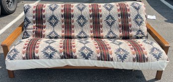 Wooden Futon With Cushion Included