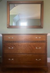 Solid Wood 3-drawer Chest With Mirror Included