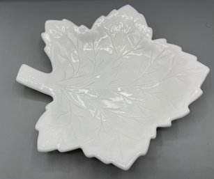 Westmoreland Milk Glass Leaf Dish