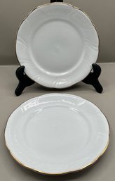 Baum Bros Formalities Gold Band Pattern Porcelain Plate Set - 14 Total