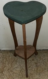 Wooden Heart Shaped Plant Stand