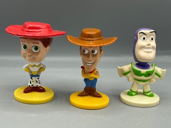 Disney Pixar Kellogg Toy Story Plastic Toy Bobbleheads - 3 Total