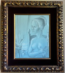 Michael Viot Art In Gold & Velvet Frame