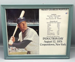 1990 TV Sports Mailbag Inc - Mickey Charles Mantle Framed Print