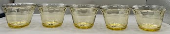 Amber Glass Condiment Cup Set - 7 Total - Made In Mexico