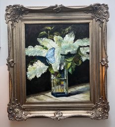 Original Oil On Canvas Framed - Floral Bouquet