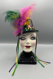 Fancy Faces Ceramic Masquerade Figurine