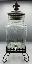 Glass Dispenser With Metal Stand