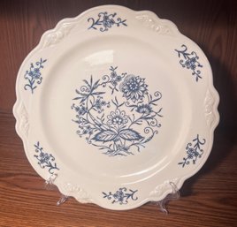 Dresden Homer Laughlin China Co. Imperial Blue Decorative Floral Plate