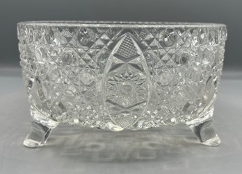 Cut Glass Footed Candy Bowl